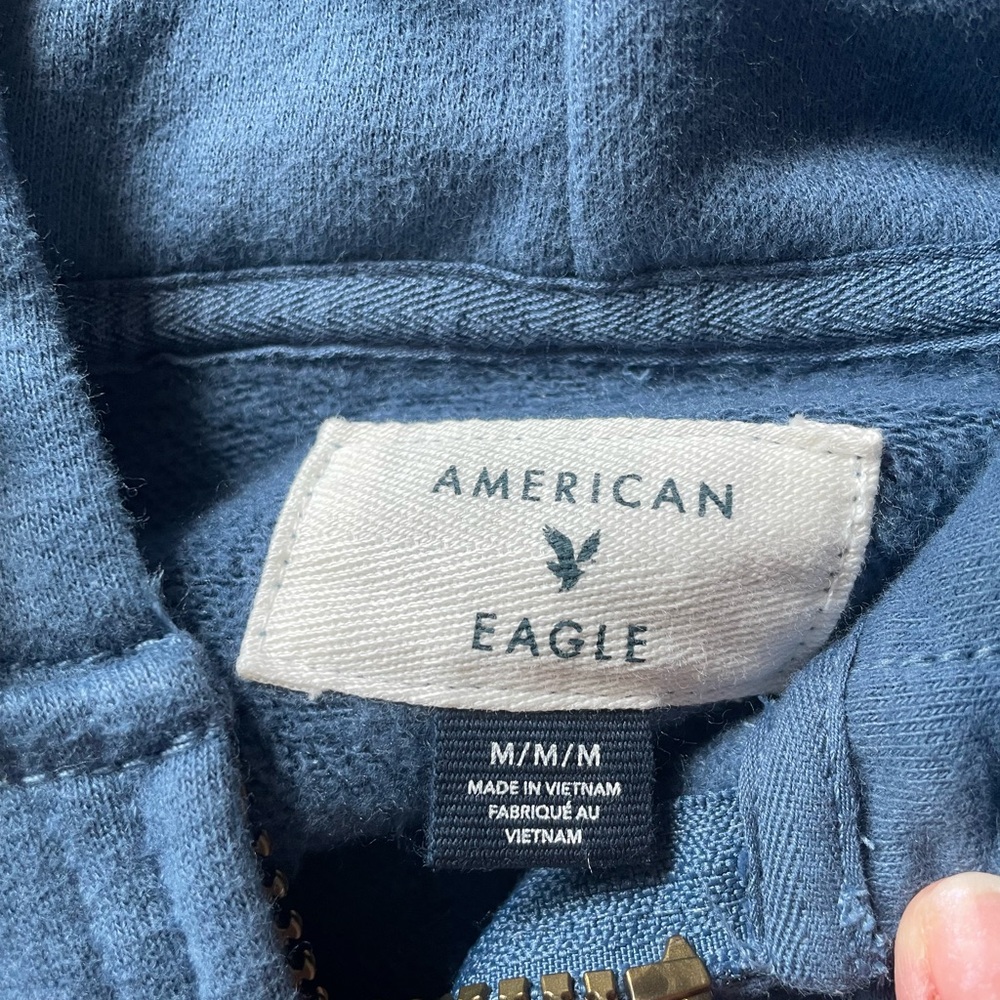 American Eagle Outfitters Blue Zip-Up Hoodie - Picture 2 of 2